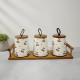 Porcelain Jar Set - 3 Pcs